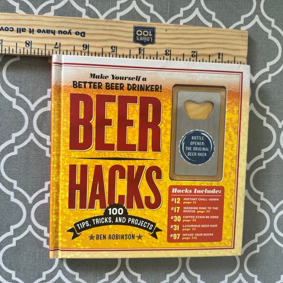 Beer Hacks Book Ben Robinson Tips Tricks bottle opener Gift Funny Gag New Dad - Picture 11 of 12